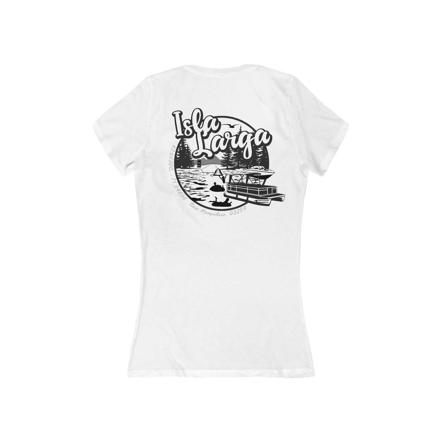 Isla Larga - Women's V-Neck- Back Print