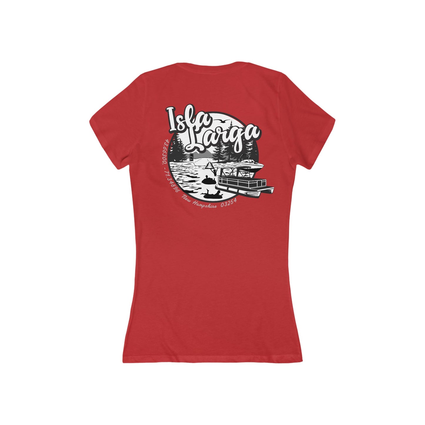 Isla Larga - Women's V-Neck- Back Print
