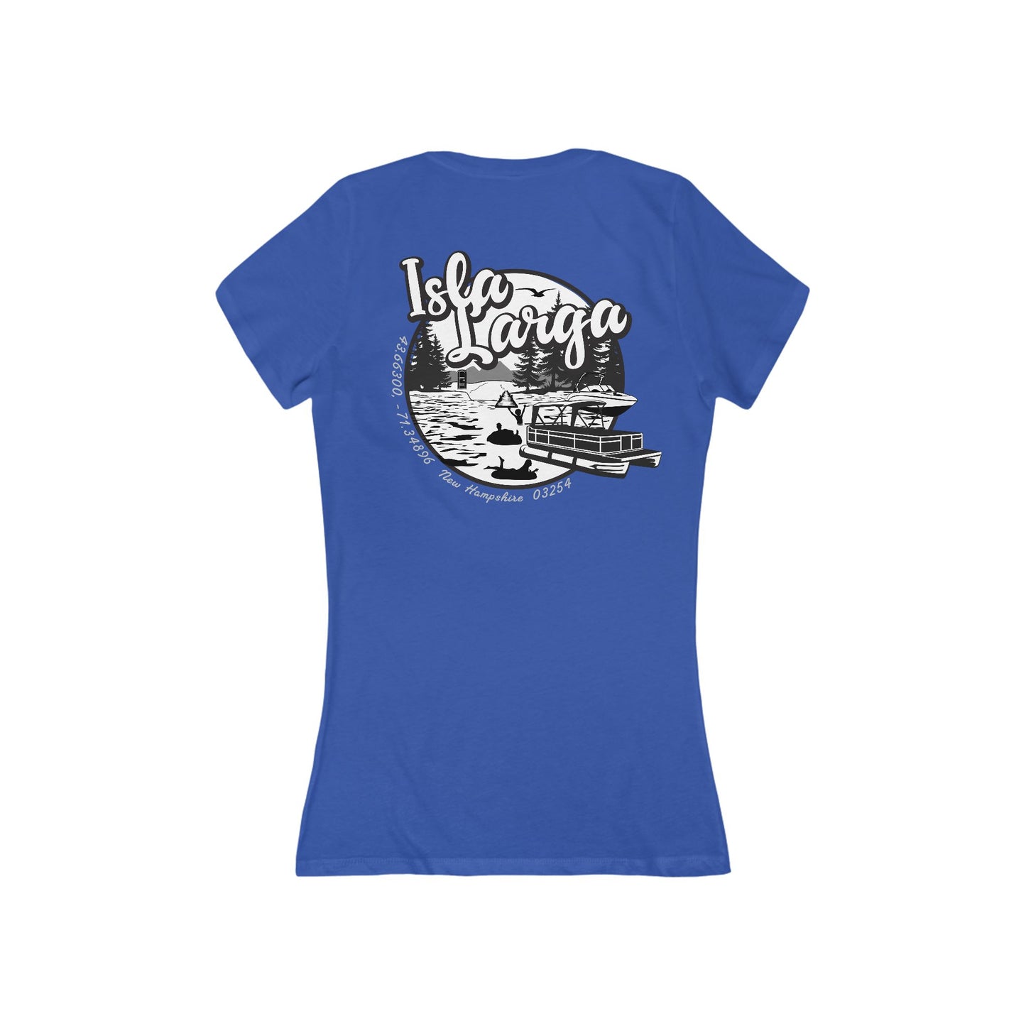 Isla Larga - Women's V-Neck- Back Print