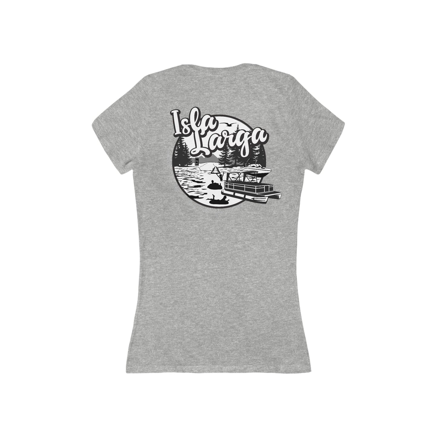 Isla Larga - Women's V-Neck- Back Print