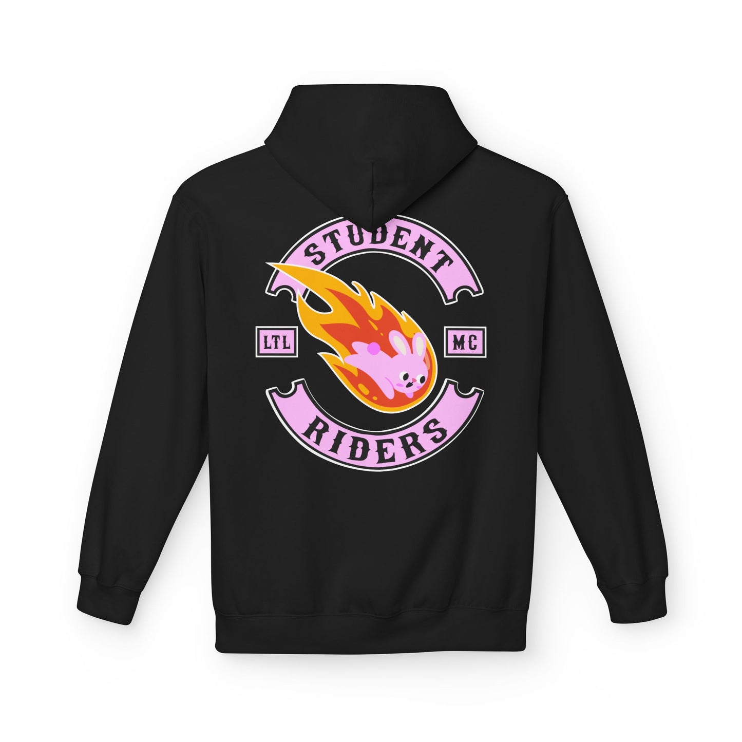 Student Riders Hoodie – Cute Flaming Meteor Patch Graphic