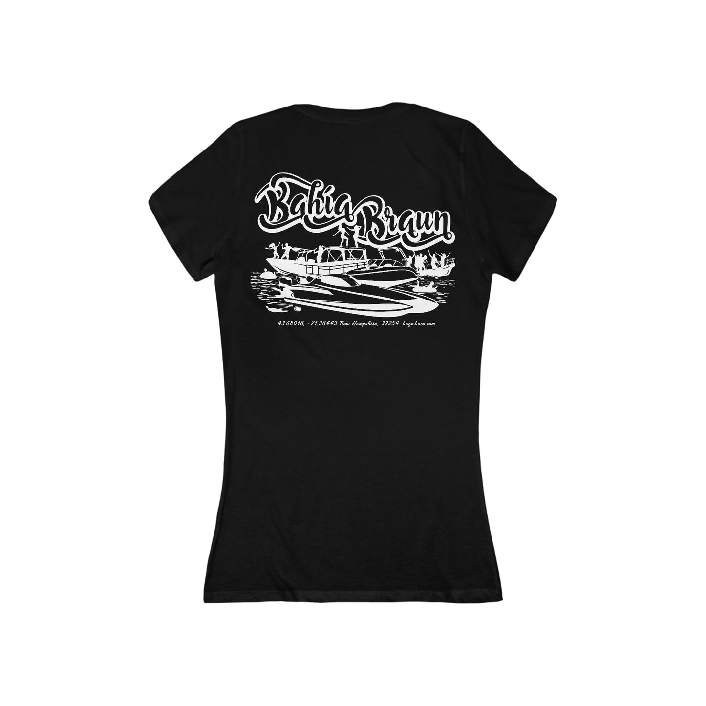 Bahia Braun - Women's V-Neck- Back Print