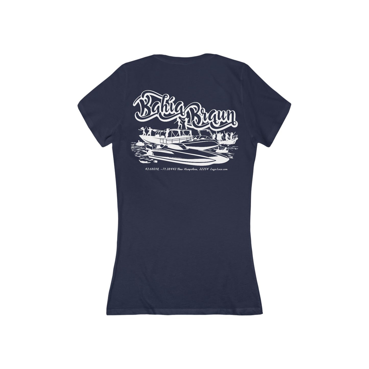 Bahia Braun - Women's V-Neck- Back Print
