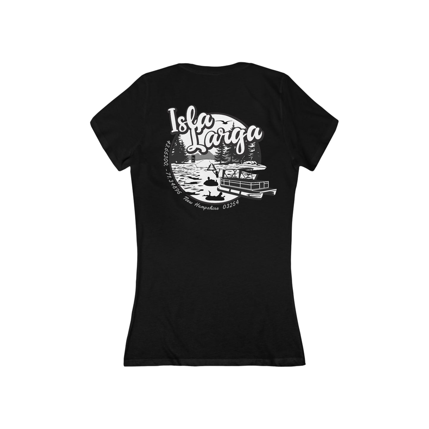Isla Larga - Women's V-Neck- Back Print