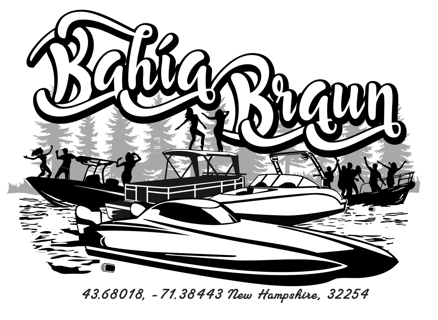 Bahia Braun - Women's V-Neck- Back Print