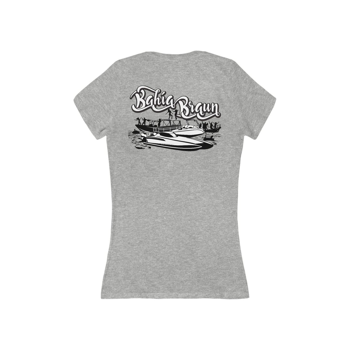 Bahia Braun - Women's V-Neck- Back Print