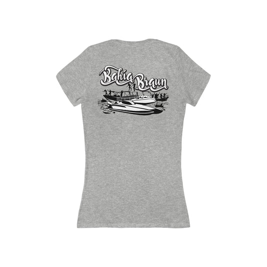 Bahia Braun - Women's V-Neck- Back Print