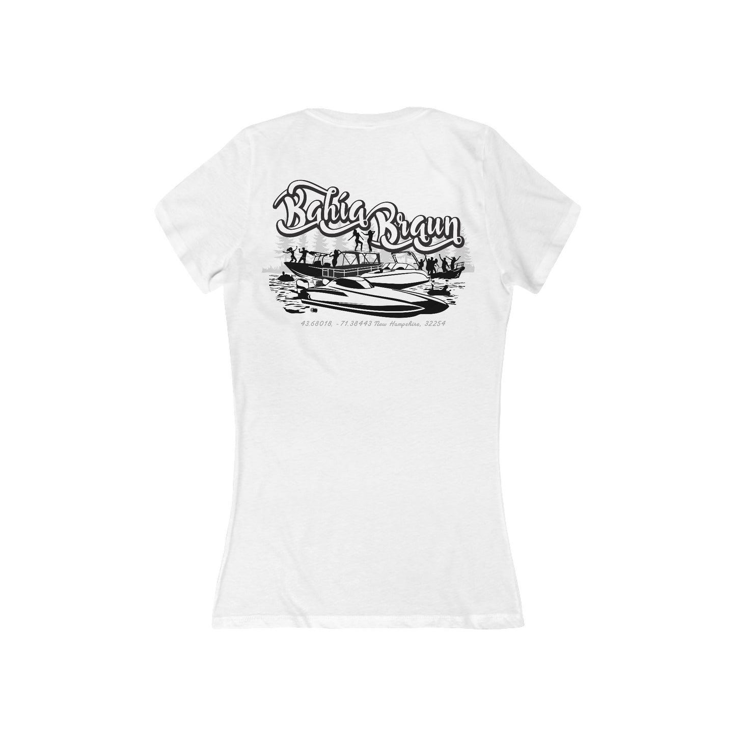 Bahia Braun - Women's V-Neck- Back Print