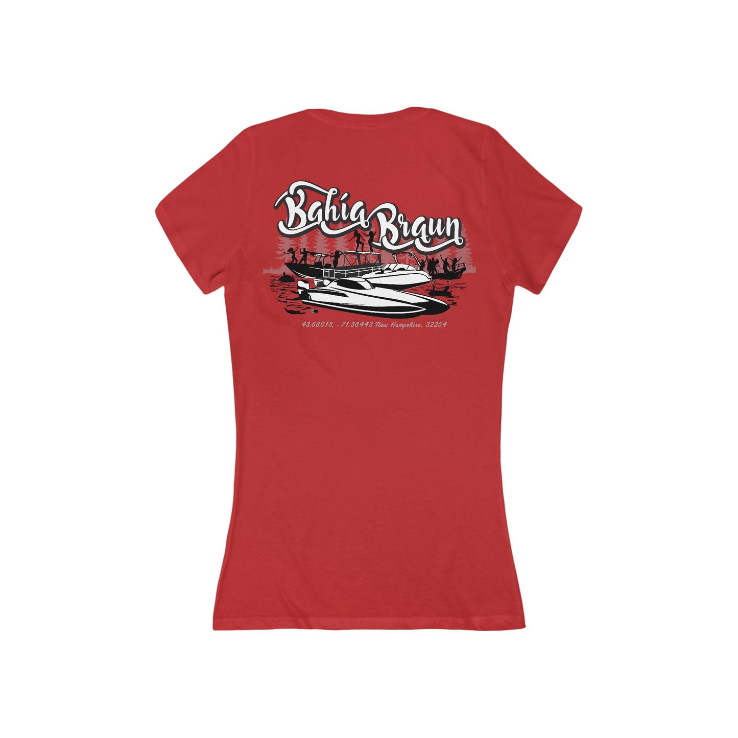 Bahia Braun - Women's V-Neck- Back Print