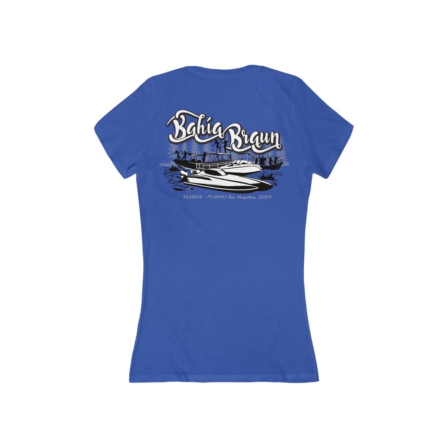 Bahia Braun - Women's V-Neck- Back Print